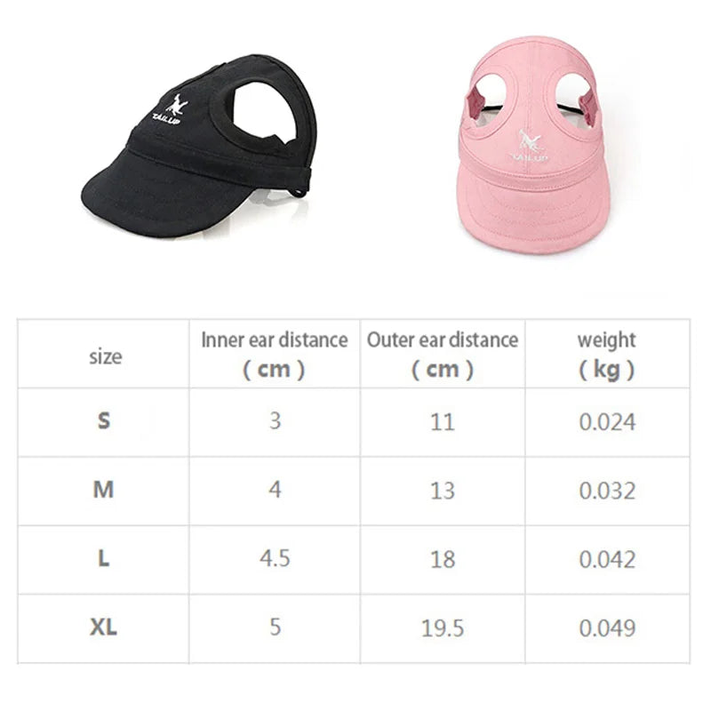 Adjustable Puppy Baseball Hat With Ear Holes
