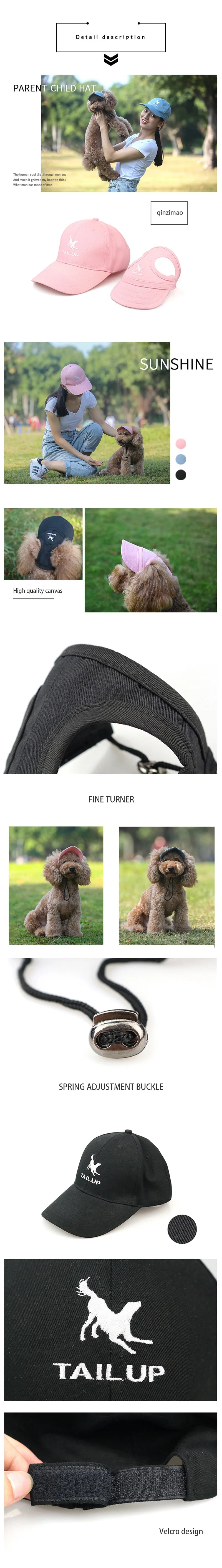 Adjustable Puppy Baseball Hat With Ear Holes