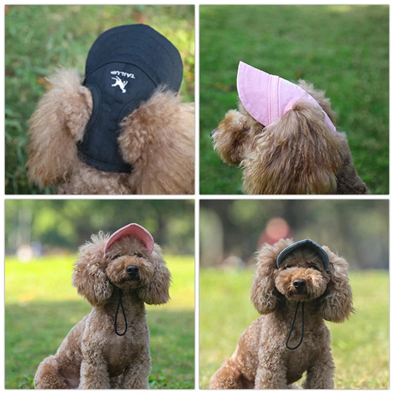 Adjustable Puppy Baseball Hat With Ear Holes