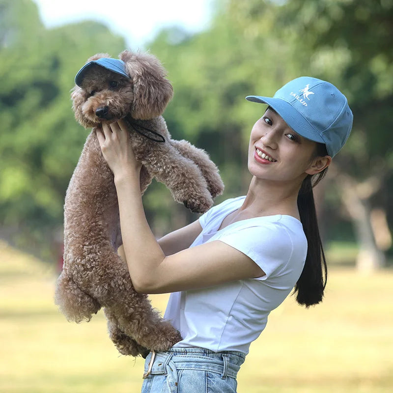 Adjustable Puppy Baseball Hat With Ear Holes