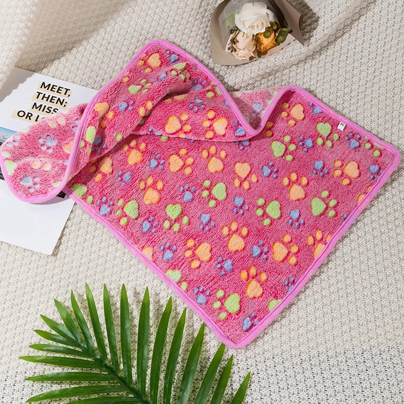 Coral Fleece Pet Sleeping Blanket Bed