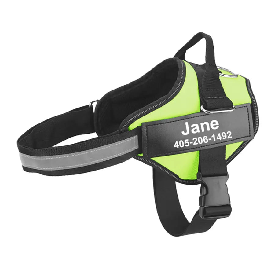 NO PULL Reflective Breathable Adjustable Pet Harness