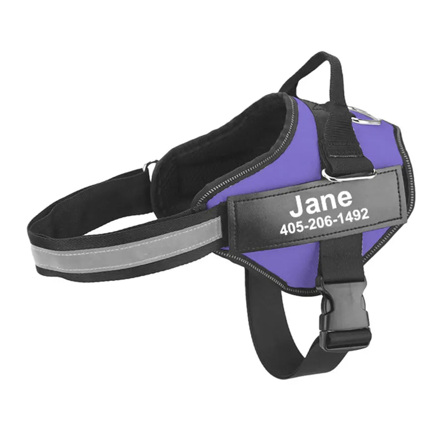 NO PULL Reflective Breathable Adjustable Pet Harness