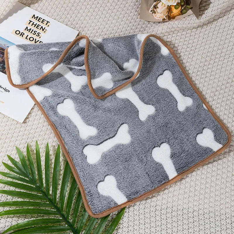 Coral Fleece Pet Sleeping Blanket Bed