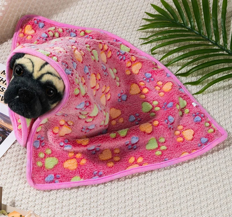 Coral Fleece Pet Sleeping Blanket Bed