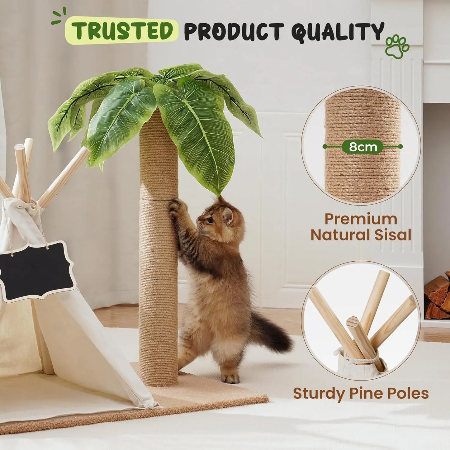 Scratching Post with Teepee Cat Tree