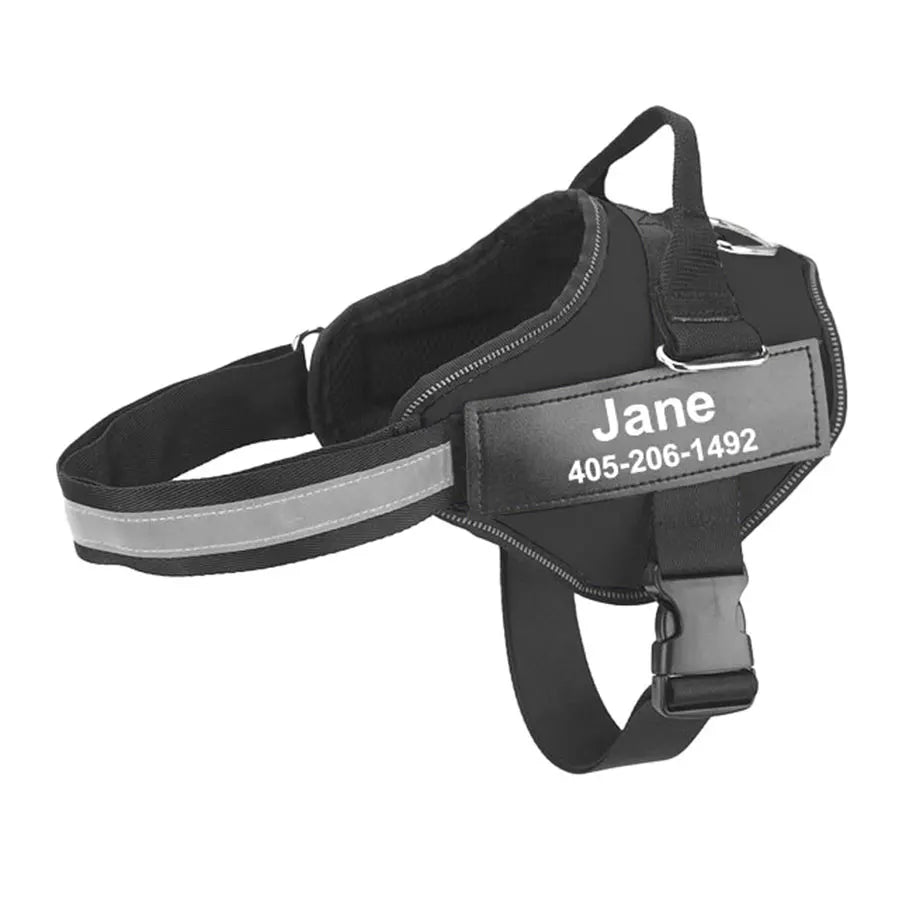 NO PULL Reflective Breathable Adjustable Pet Harness
