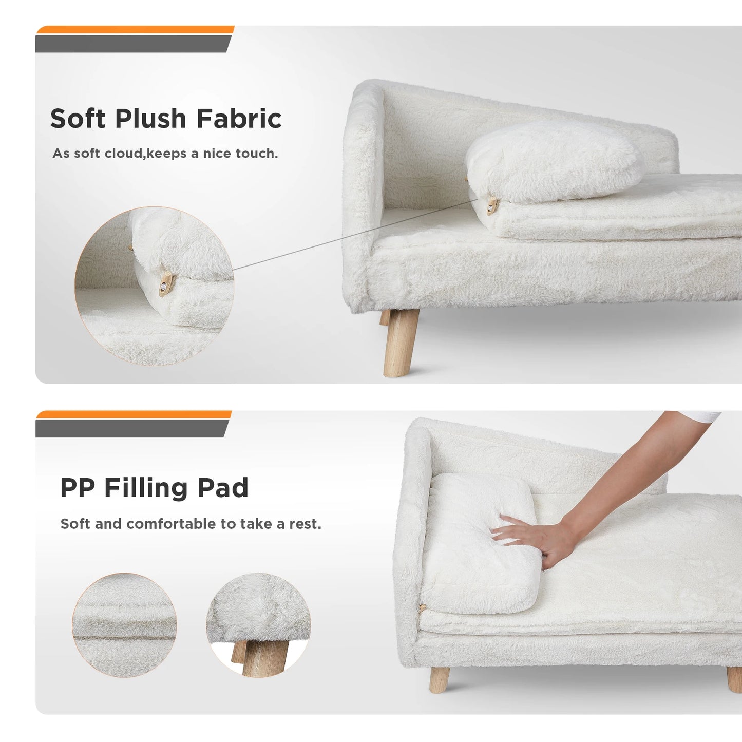 Elevated Pet Bed with Cozy Waterproo Pad