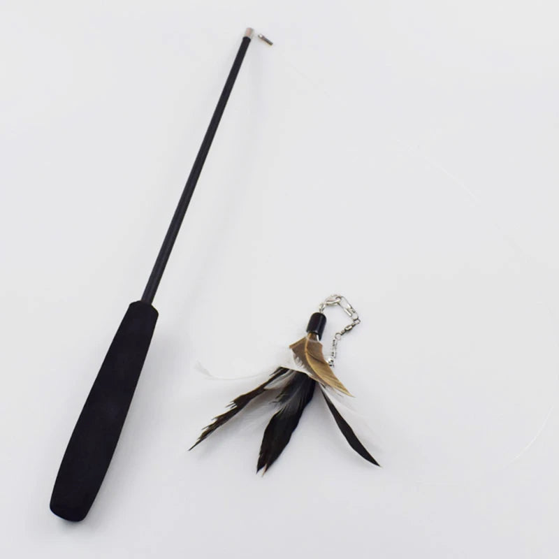Three-Section Telescopic Fishing Pole Wand Catcher Teaser Toy