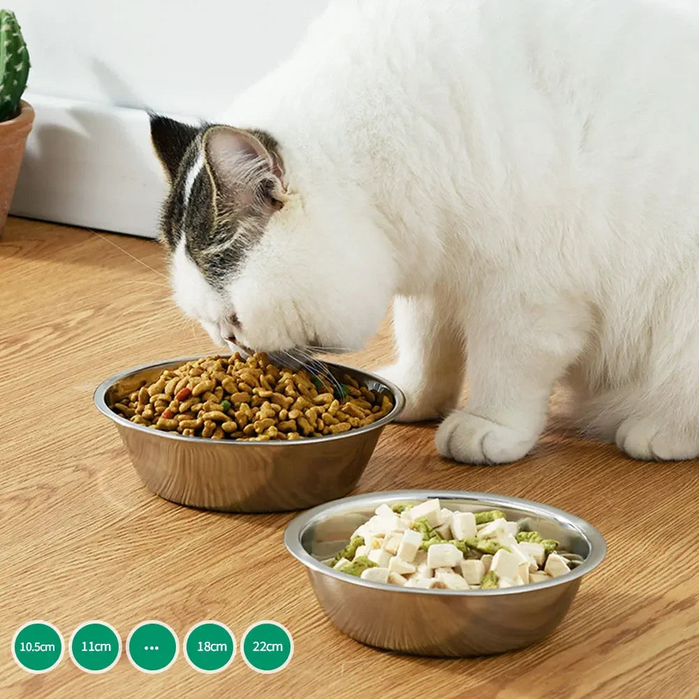 Large Capacity Stainless Steel Pet Feeding Bowl