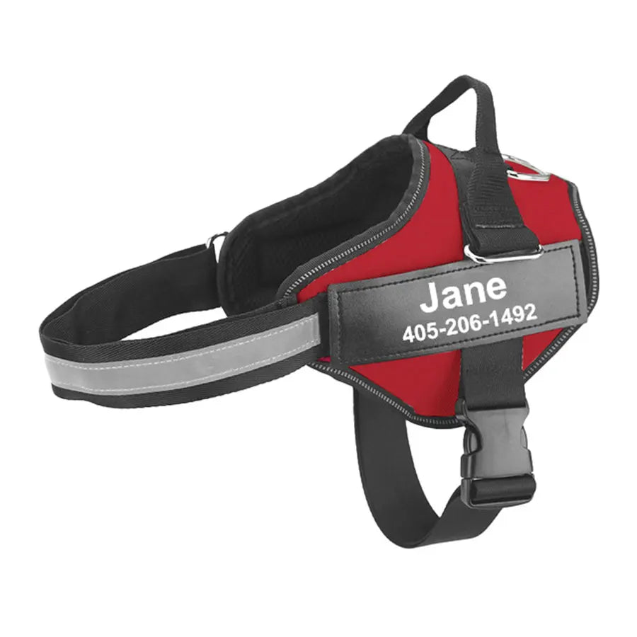 NO PULL Reflective Breathable Adjustable Pet Harness