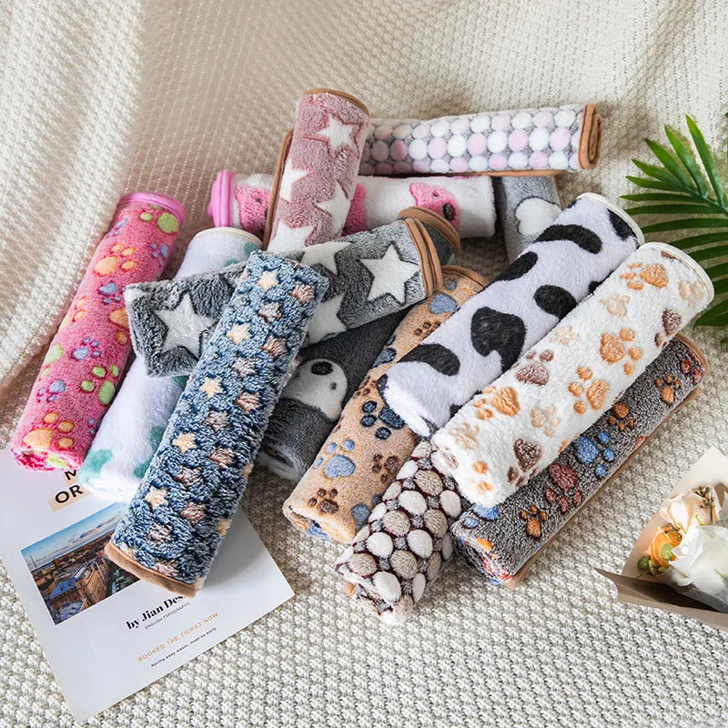 Coral Fleece Pet Sleeping Blanket Bed