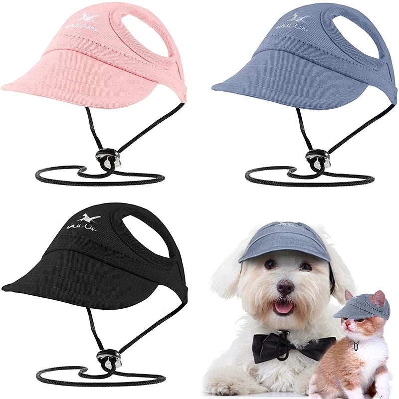 Adjustable Puppy Baseball Hat With Ear Holes