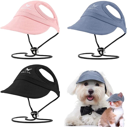 Adjustable Puppy Baseball Hat With Ear Holes