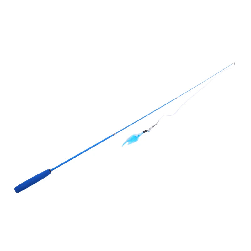 Three-Section Telescopic Fishing Pole Wand Catcher Teaser Toy