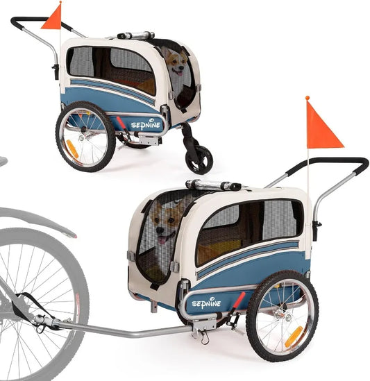 2 in1 Pet Bicycle Trailer