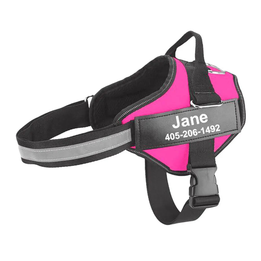 NO PULL Reflective Breathable Adjustable Pet Harness