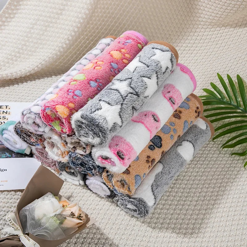 Coral Fleece Pet Sleeping Blanket Bed