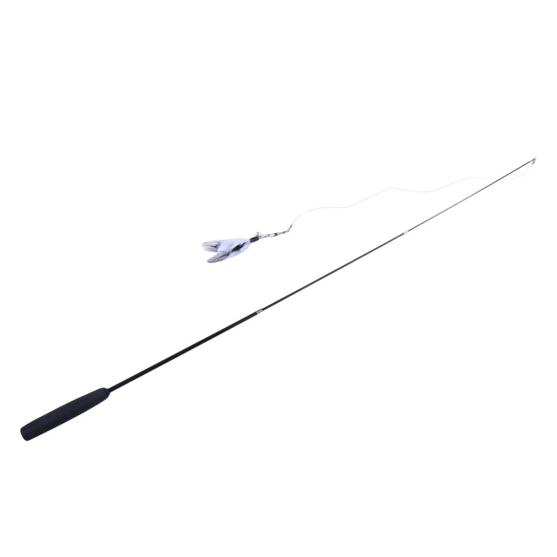Three-Section Telescopic Fishing Pole Wand Catcher Teaser Toy