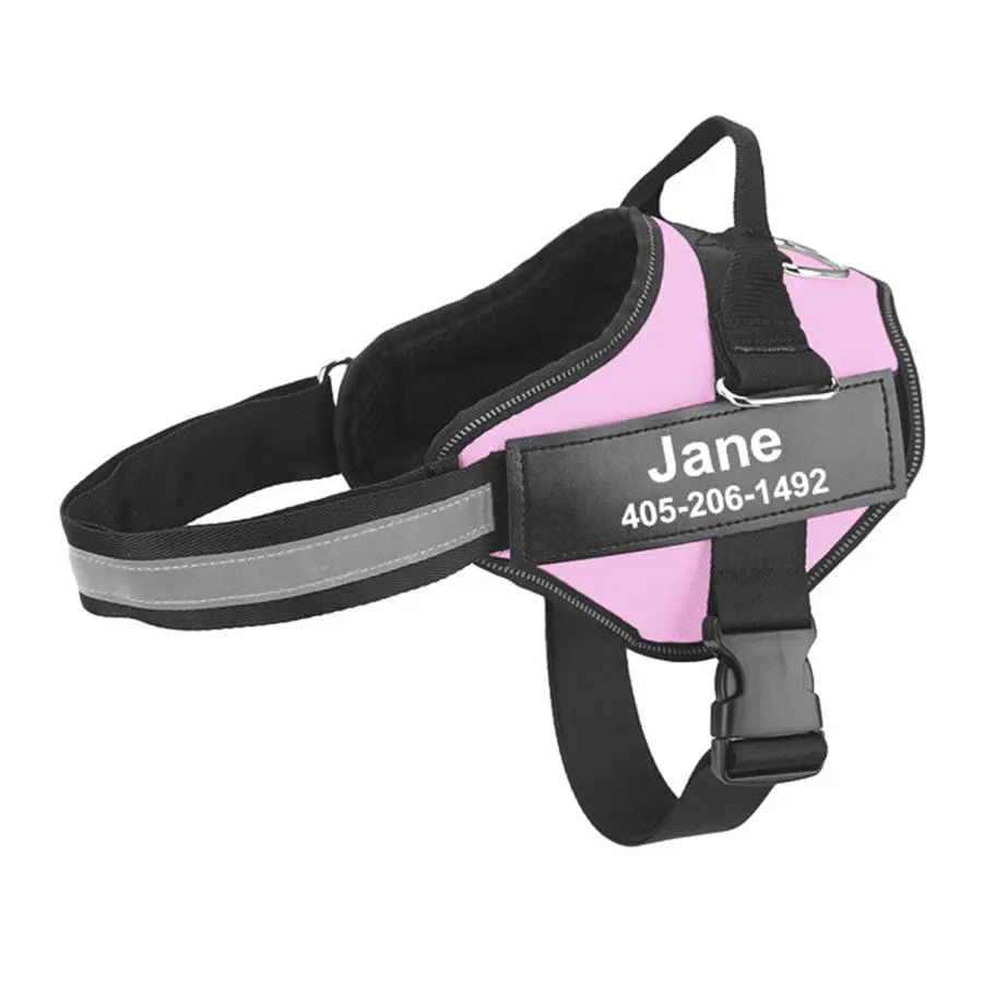 NO PULL Reflective Breathable Adjustable Pet Harness