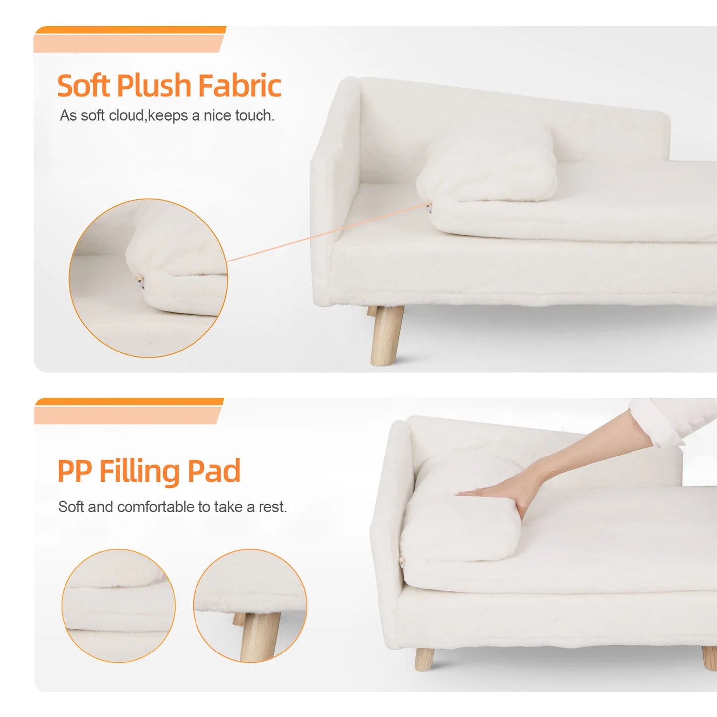 Elevated Pet Bed with Cozy Waterproo Pad