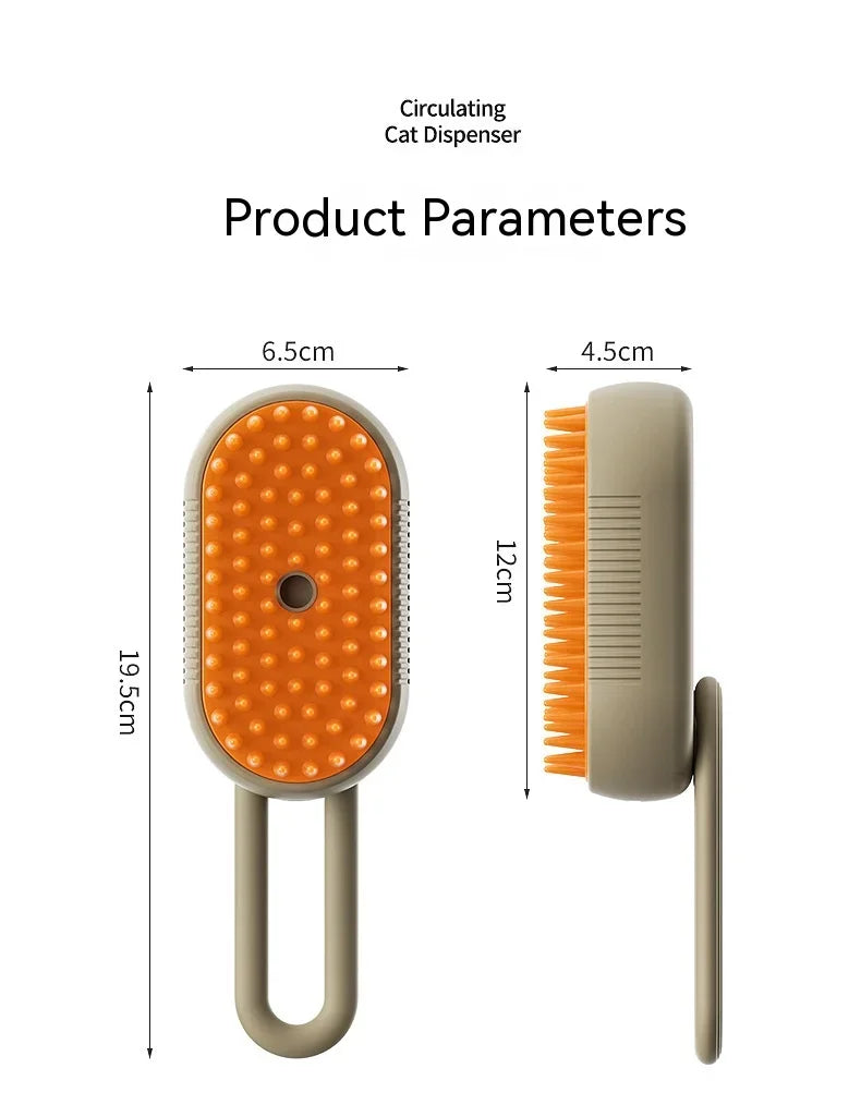 Pet Electric Steam Brush and Grooming Comb