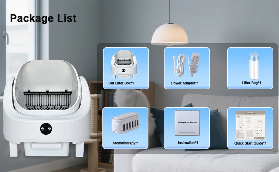 Large Capacity Self Cleaning Cat Litter Box