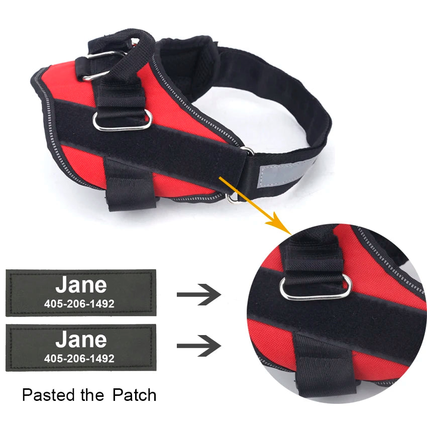NO PULL Reflective Breathable Adjustable Pet Harness