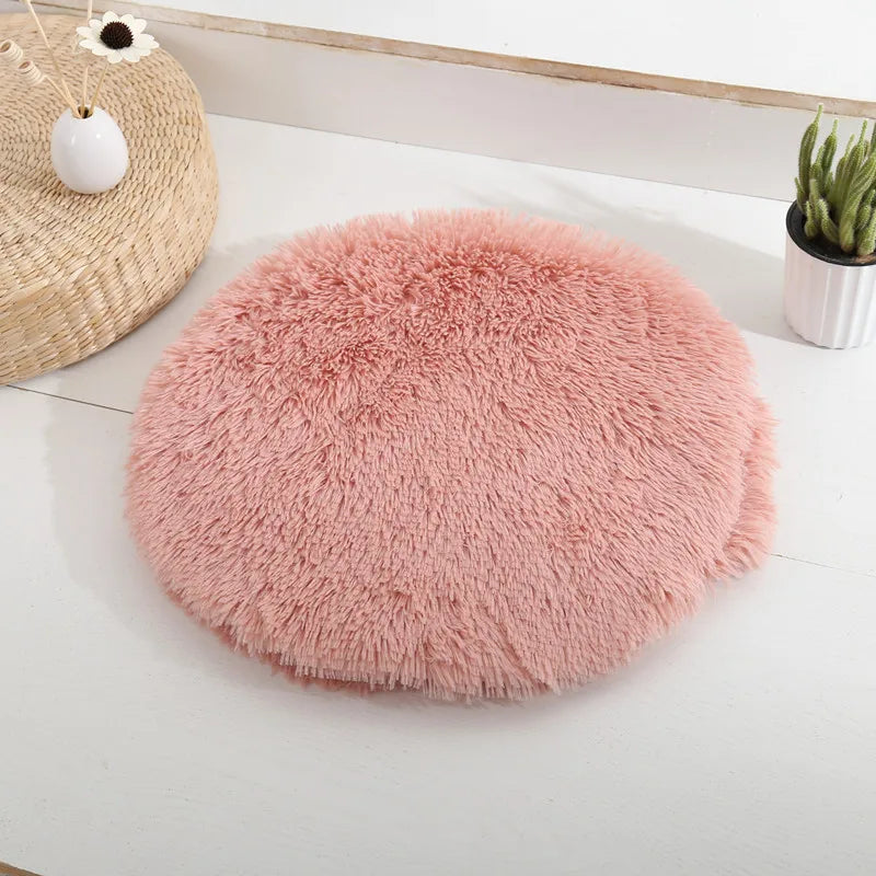 Plush Round Pet Bed