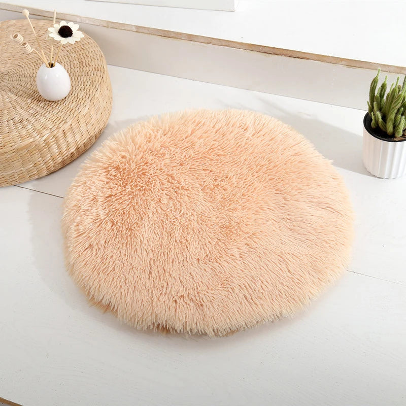Plush Round Pet Bed