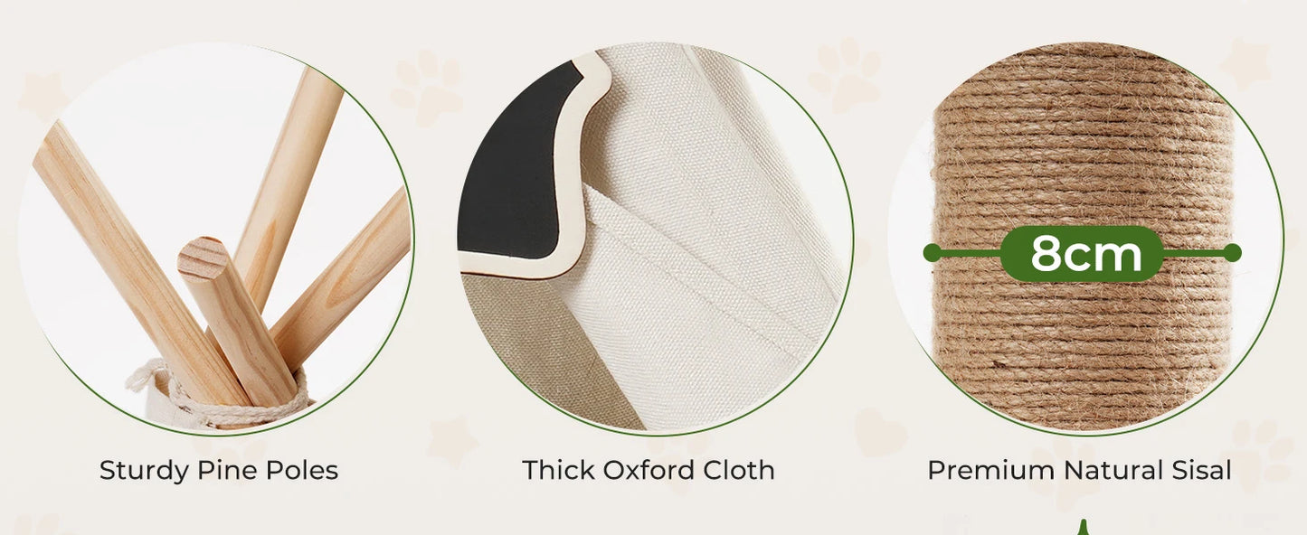 Scratching Post with Teepee Cat Tree