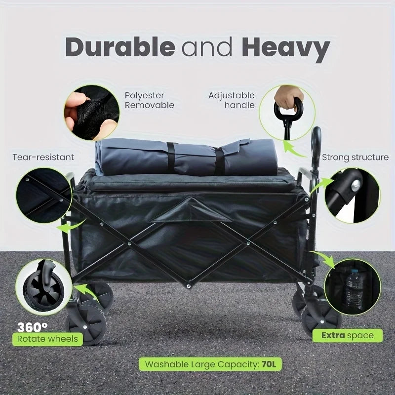 Heavy-Duty All-Terrain Folding Cart