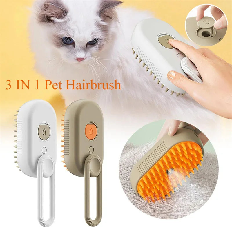 Pet Electric Steam Brush and Grooming Comb