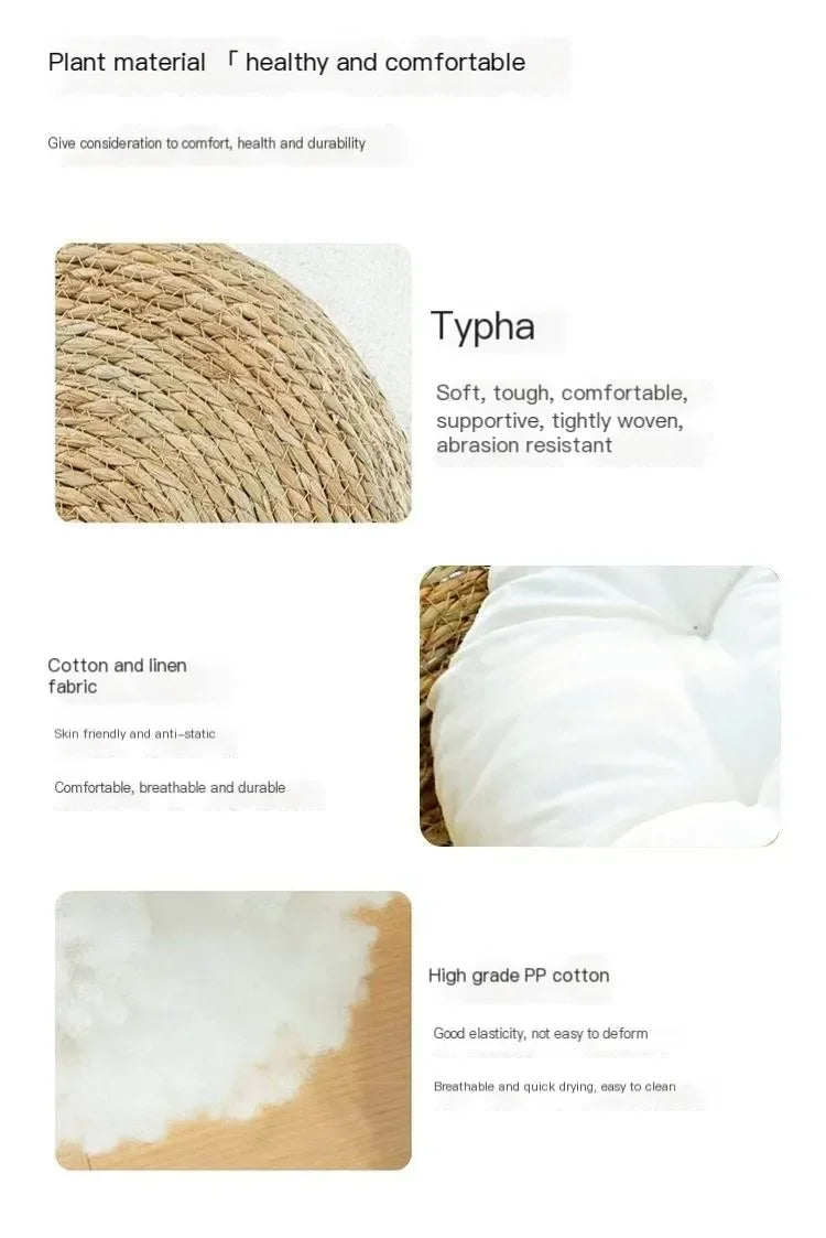 Pure Hand-woven Rattan Pet Nest Bed