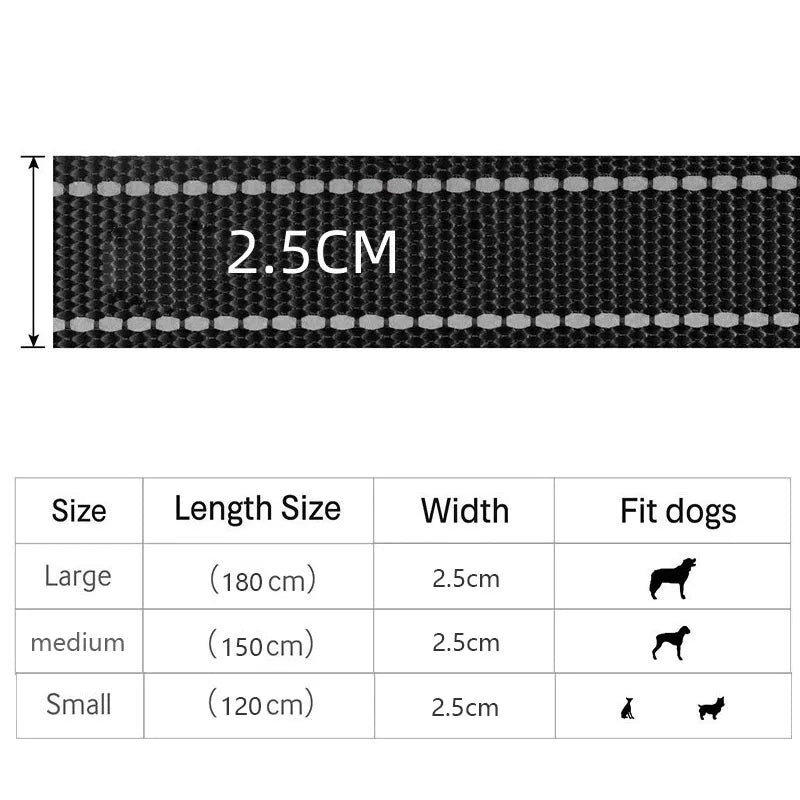 Heavy Duty Double Handle Nylon Dog Leash