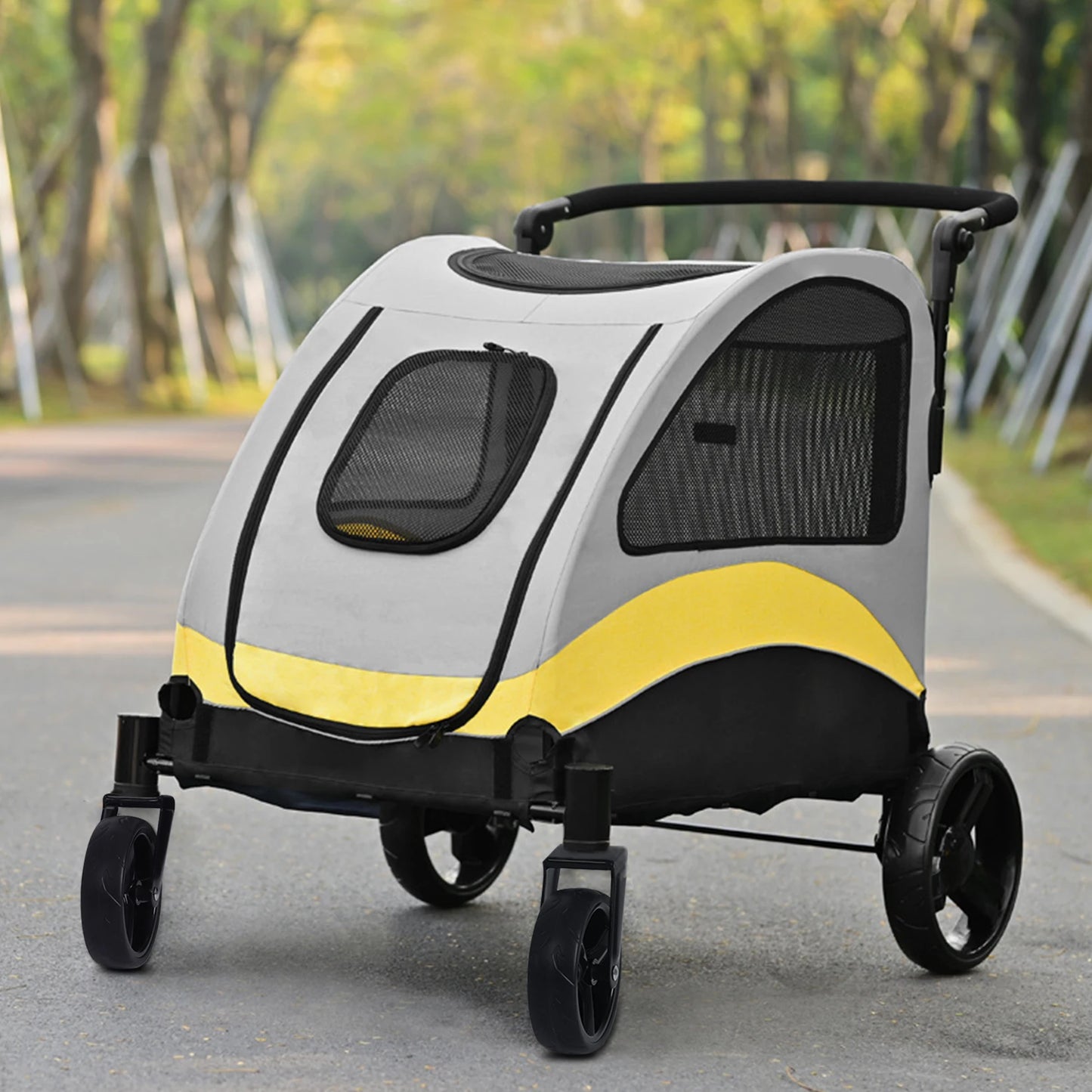 Portable Stroller 4 Wheels for Large Pets