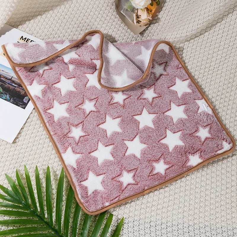 Coral Fleece Pet Sleeping Blanket Bed