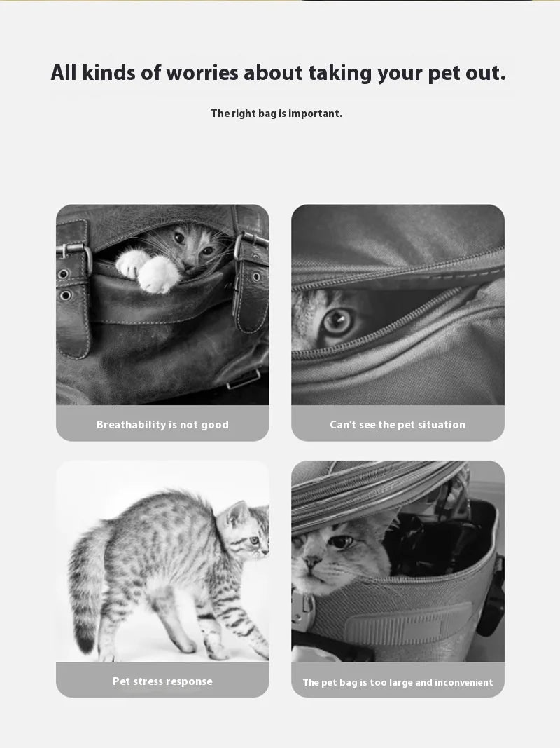 Crossbody Breathable Folding Pet Bag