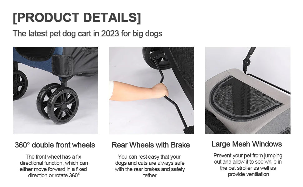 Big Wheels Pet Trolley Stroller