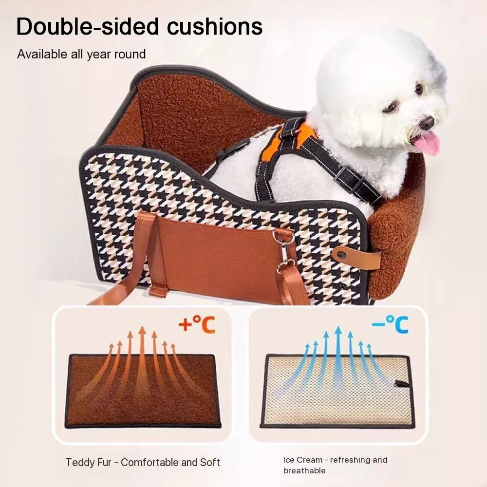 Upgraded Foldable Pet Carrier for Cats and Dogs, Portable Soft-Sided Travel  BBreathable Mesh, Safety Strap for small Dogs