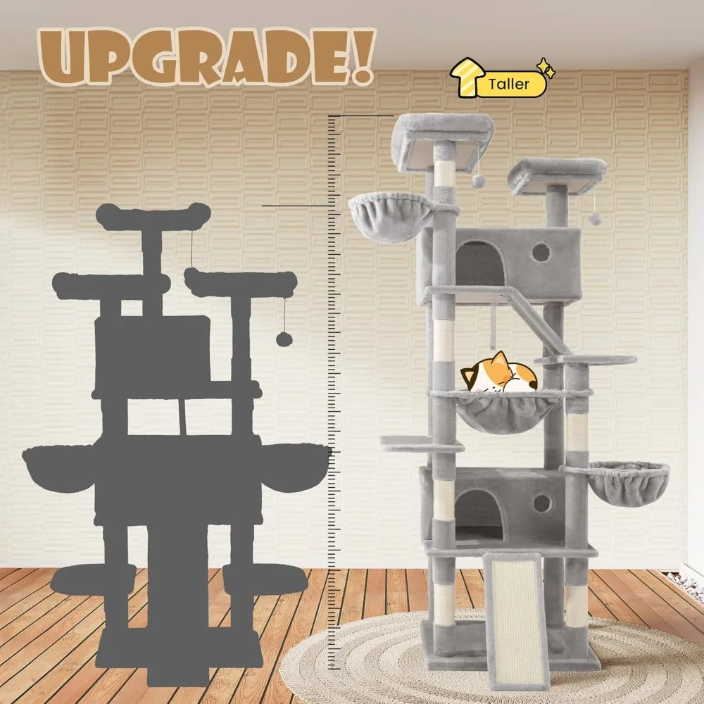 Multi-Level Tall Cat Tree Tower for Indoor Kitties