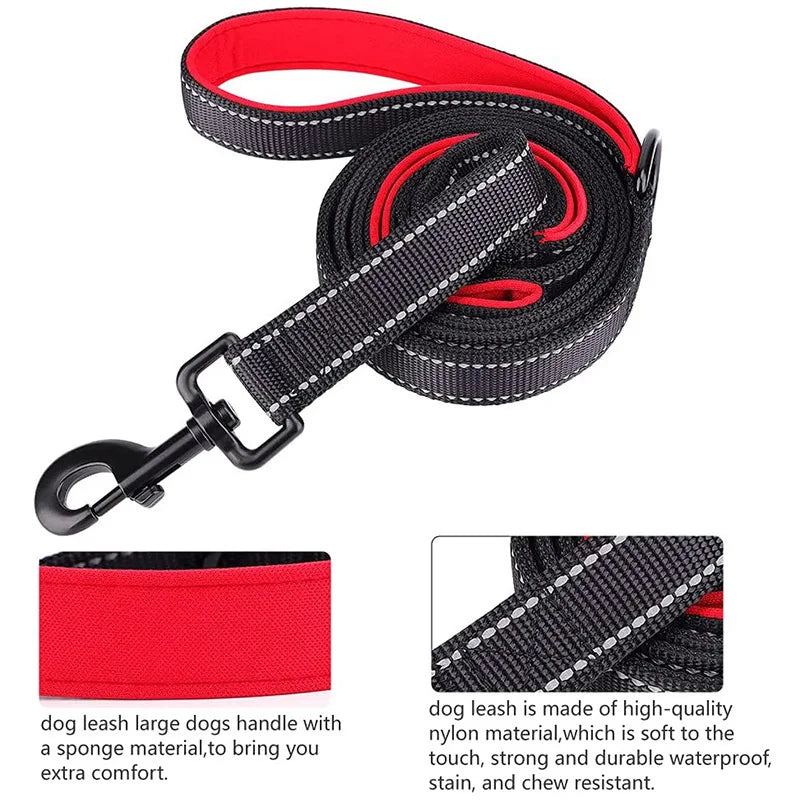 Heavy Duty Double Handle Nylon Dog Leash