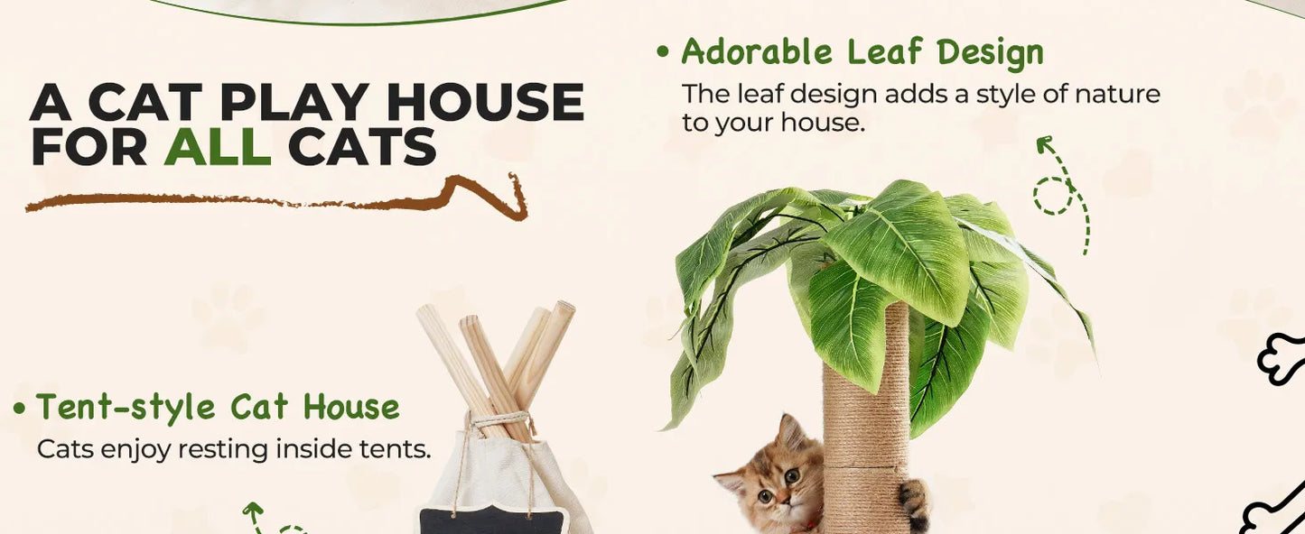 Scratching Post with Teepee Cat Tree