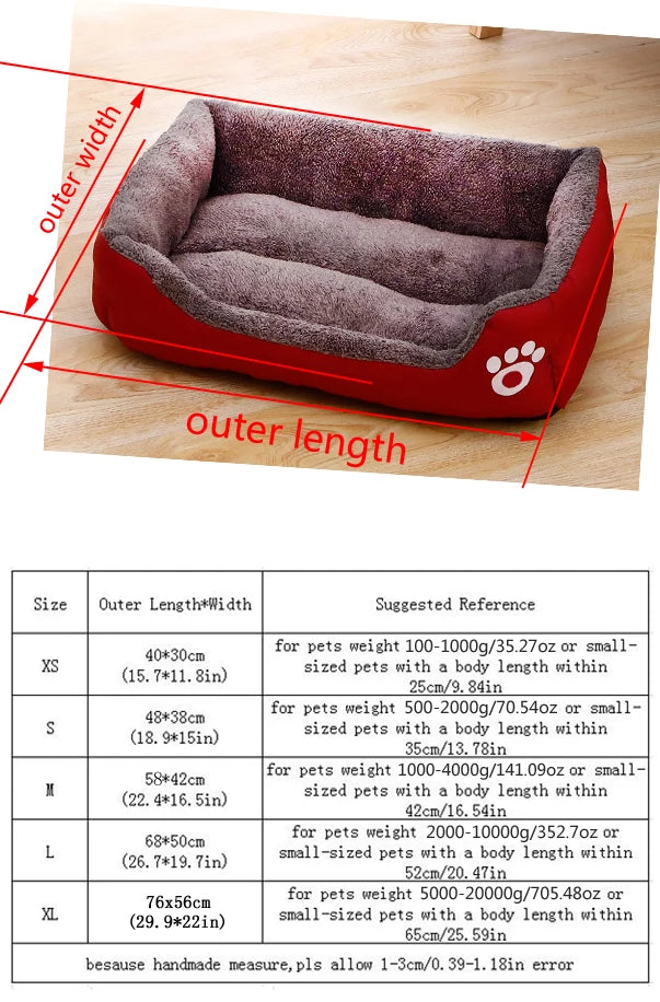 Pet Cushion Plush Kennel Bed