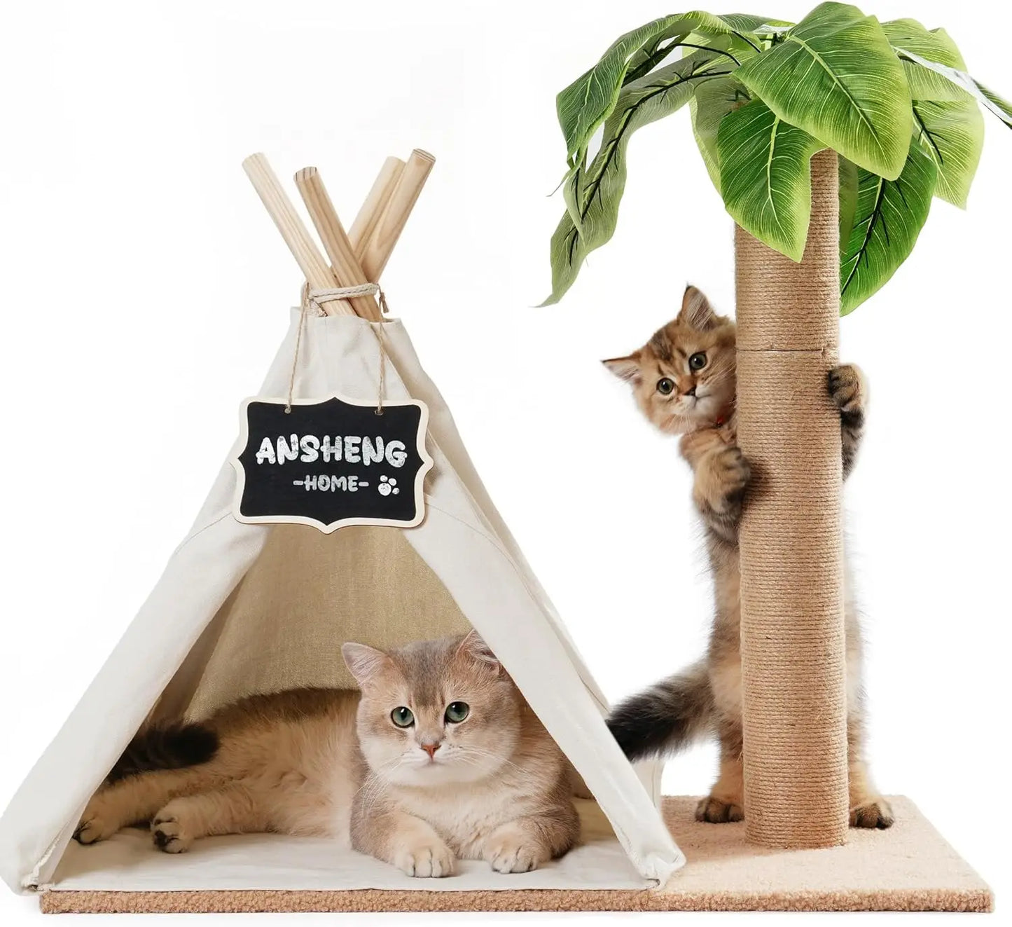 Scratching Post with Teepee Cat Tree