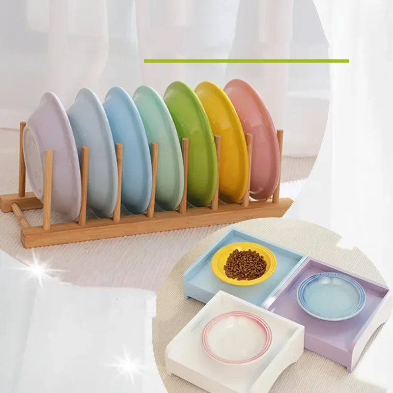 Extra Wide Raised Pet Food Bowl