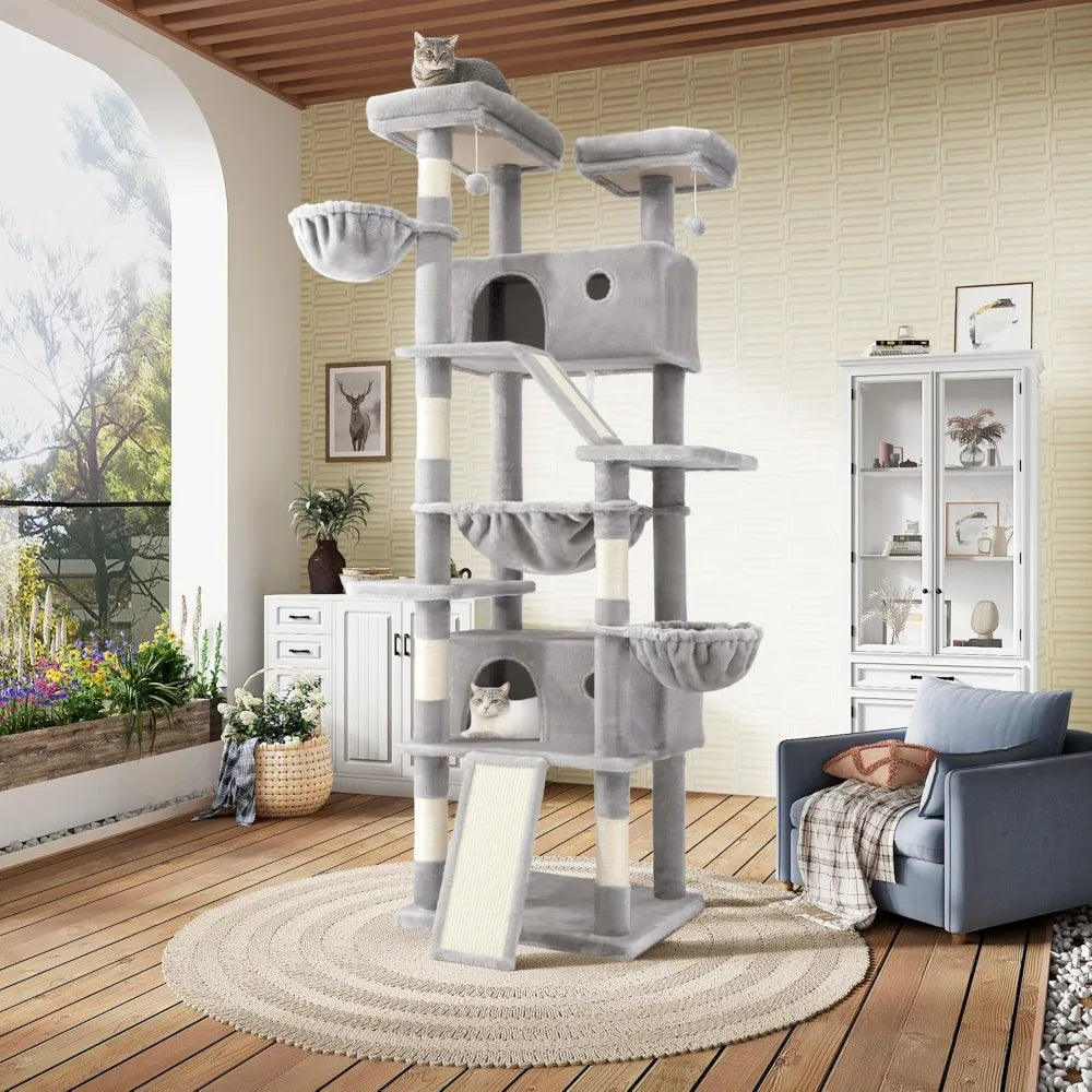 Multi-Level Tall Cat Tree Tower for Indoor Kitties