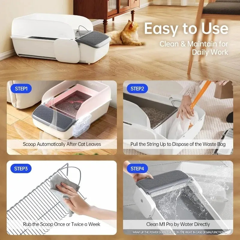Automatic Smart Self-Cleaning Cat Litter Tray