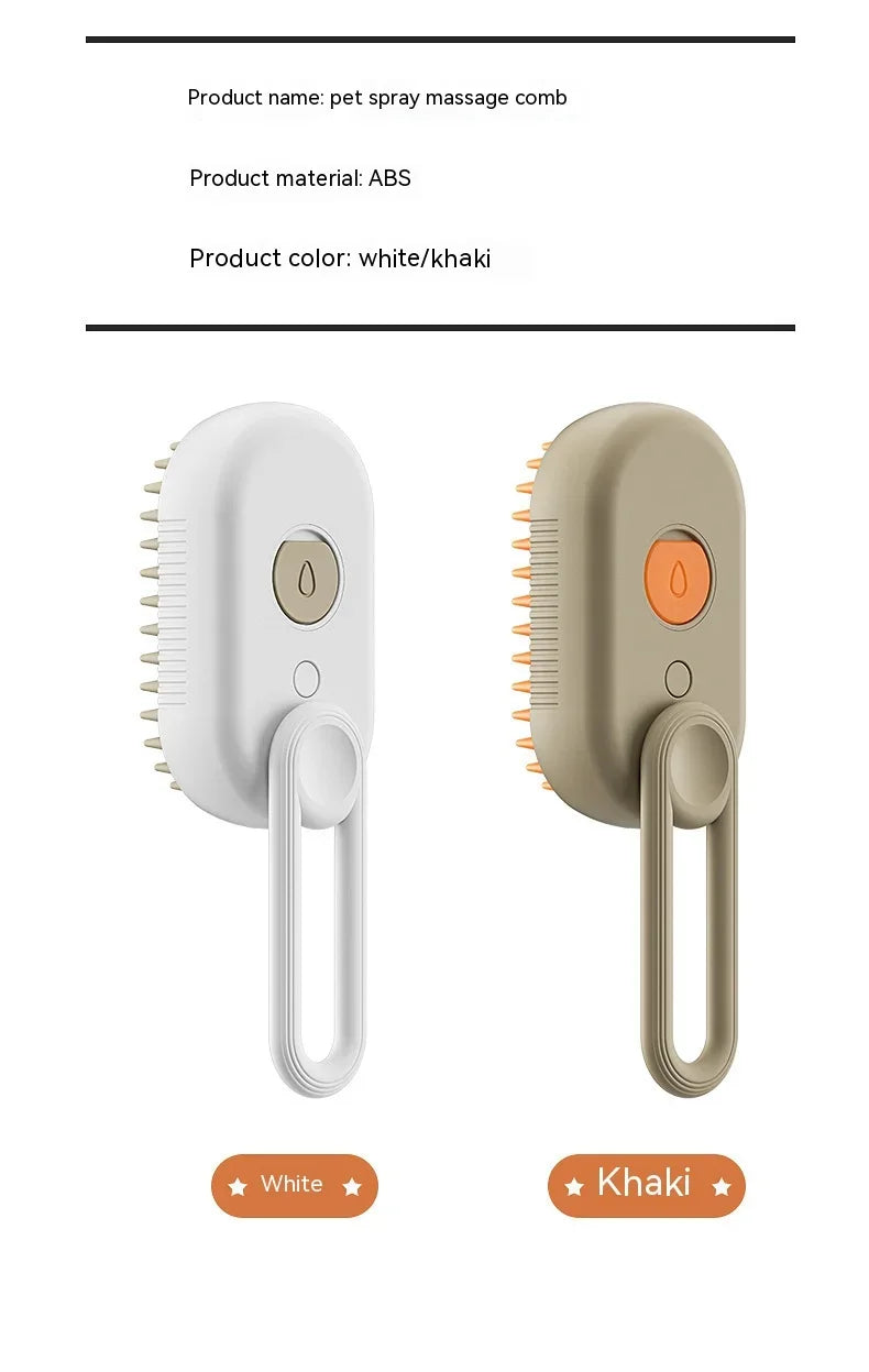 Pet Electric Steam Brush and Grooming Comb