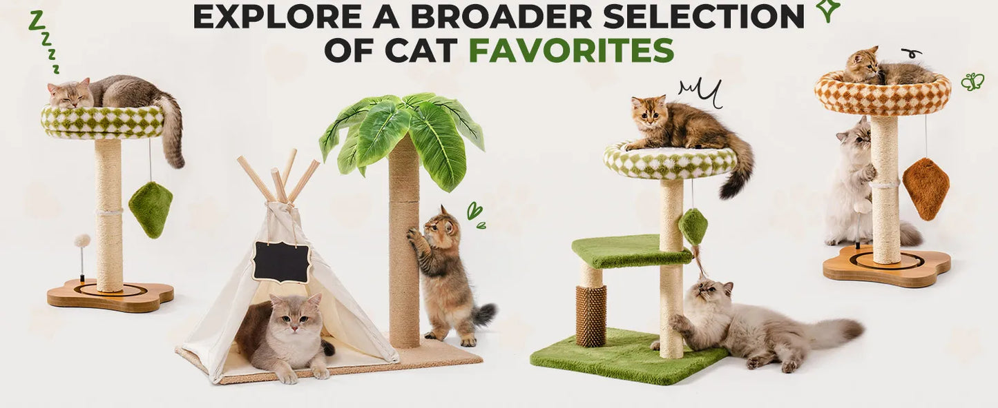 Scratching Post with Teepee Cat Tree